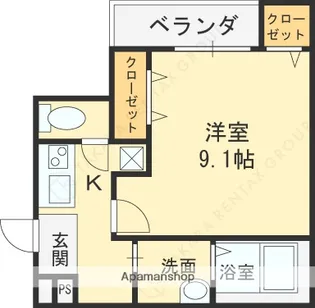 フジパレス西郷通【2階】の間取り