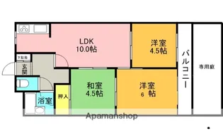 大阪府高槻市如是町【マンション】の間取り