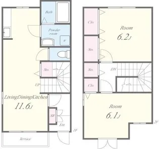 大阪府四條畷市岡山1丁目【タウンハウス】の間取り