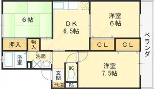 大阪府寝屋川市葛原2丁目【アパート】の間取り