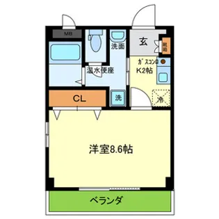 フィオーレ滝井【2階】の間取り