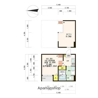 1Kの間取り画像