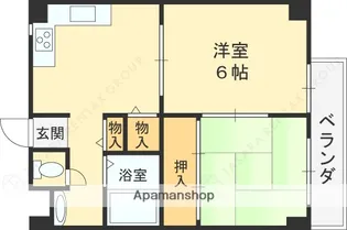 旭グレイス【6階】の間取り