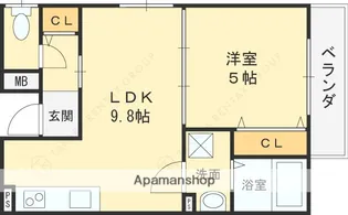 クリエオーレ藤田町【1階】の間取り