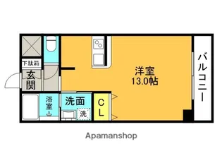 1Rの間取り画像