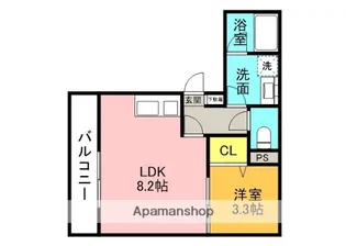 大阪府寝屋川市中神田町【アパート】の間取り
