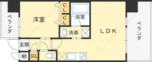 1LDKの間取り画像