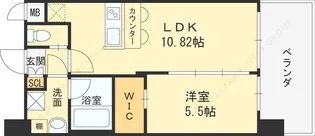 1LDKの間取り画像