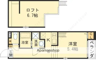 SQUARE WOOD OMIYA【1階】の間取り