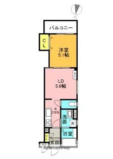 クリエオーレ明和【1階】の間取り
