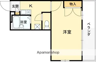 ソレイユ三ツ島【101号室】の間取り
