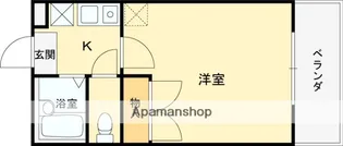 ソレイユ三ツ島【206号室】の間取り