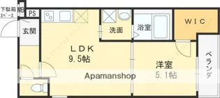 フジパレス城北公園通Ⅵ番館【1階】の間取り