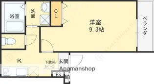 フジパレス西三荘Ⅲ番館【1階】の間取り