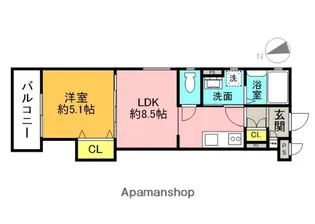 大阪府寝屋川市池田1丁目【アパート】の間取り
