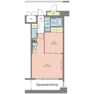 1LDKの間取り画像