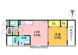 ピレーネ明和【2階】の間取り