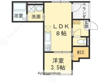 ハーモニーテラス新森Ⅱ【0302号室】の間取り