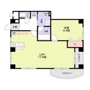 香里グリーンハイツ【4階】の間取り