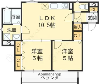 ピレーネ中野本町【3階】の間取り