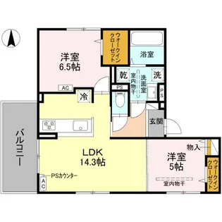 D-residence高槻市下田部B【3階】の間取り