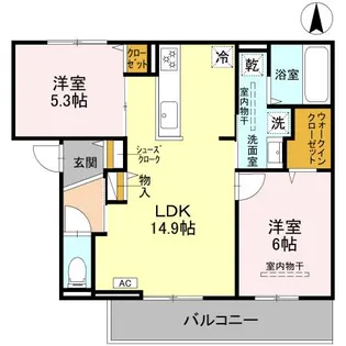 D-residence下田部A棟【3階】の間取り