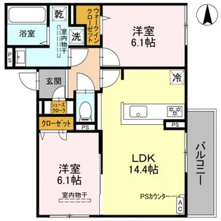 D-residence下田部A棟【3階】の間取り