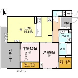 OKAYAMATE嘉平【2階】の間取り