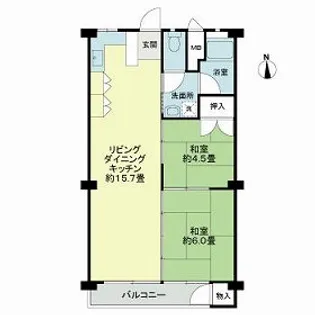 新森小路コーポ【9階】の間取り