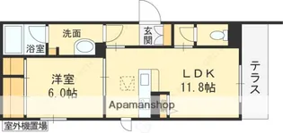 1LDKの間取り画像