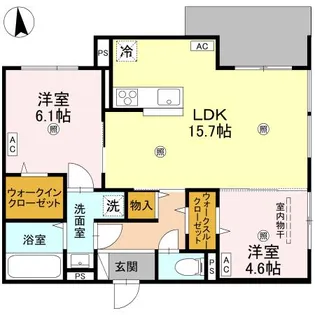 (仮称)D-ROOM橋波東之町 西棟【1階】の間取り
