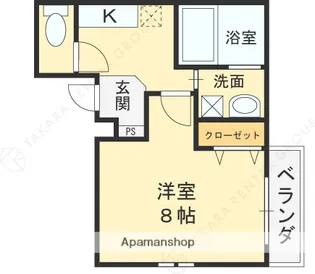 メゾンドリラ【1階】の間取り