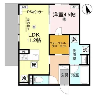 メゾンルル赤川【1階】の間取り