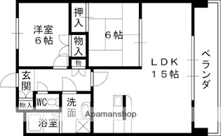 2LDKの間取り画像