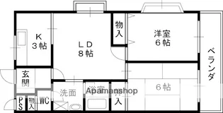大阪府高槻市城南町4丁目【マンション】の間取り