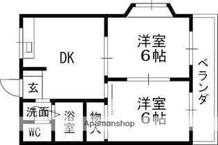 大阪府高槻市栄町3丁目【マンション】の間取り