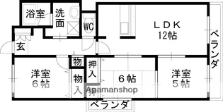 大阪府高槻市梶原4丁目【マンション】の間取り