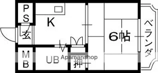 パークサイドマンション【3階】の間取り