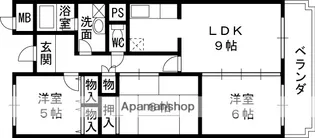 平安ハイツ【406号室】の間取り