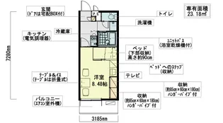 レオパレスフォレスト錦【313号室】の間取り