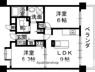 ラ・カリテ【4階】の間取り