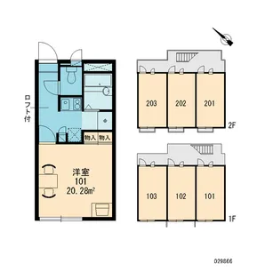 レオパレスMARUTO澤田【1階】の間取り