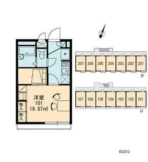 レオパレスザ ファミリア【1階】の間取り