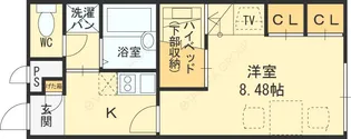 レオパレスMS SKY 寺方錦【2階】の間取り