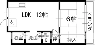 成和ハイツⅠ【2B号室】の間取り