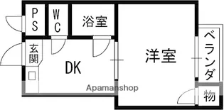 花パークエム【302号室】の間取り