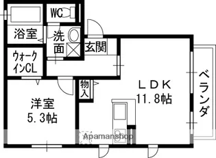 カサヴェルデA棟【201号室】の間取り