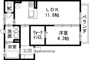 カサヴェルデA棟【102号室】の間取り