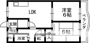 ファミーユ 一ツ橋【201号室】の間取り
