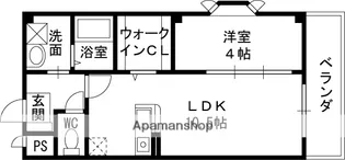 コートバローズ【201号室】の間取り